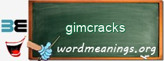 WordMeaning blackboard for gimcracks